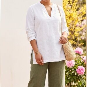 New Tommy Hilfiger White Cotton Tunic